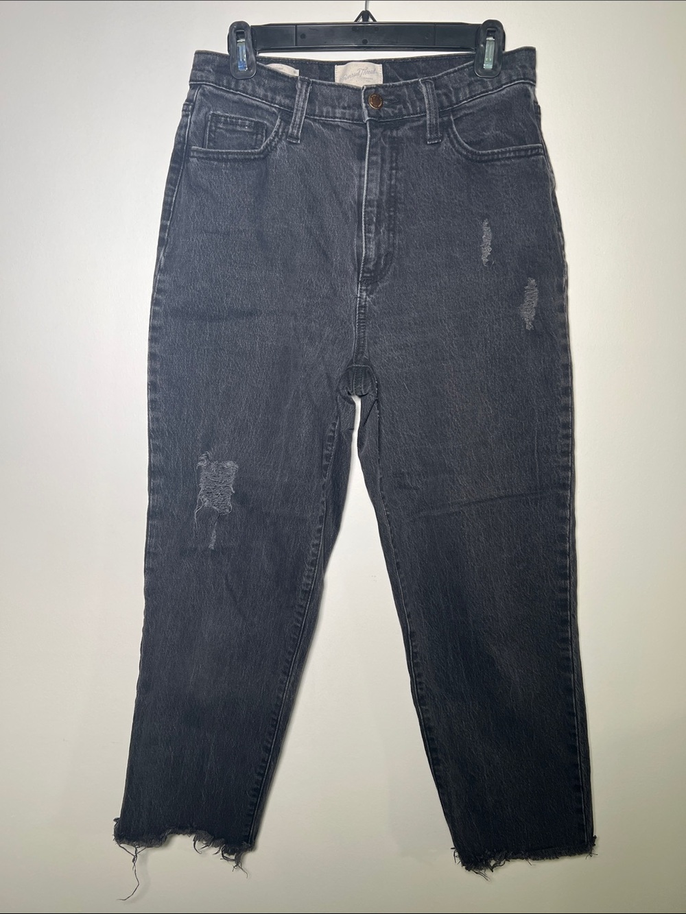 Universal Thread Black High-Rise Straight Leg Cropped Jeans